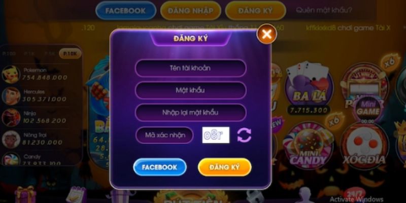 Hoàn thành biểu mẫu để đăng ký Sam86